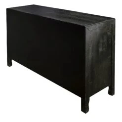 2-Door Carved Black Long Cabinet -Accent Furniture Shop 2 door carved black long cabinet 2