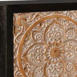 2-Door Carved Black Long Cabinet -Accent Furniture Shop 2 door carved black long cabinet 3