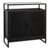 2-Drawer Black Metal Display Cabinet, 32x34 -Accent Furniture Shop 2 drawer black metal display cabinet 32x34 1