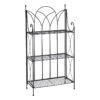 3-Tier Black Gothic Baker Rack With Metal Wire Shelves -Accent Furniture Shop 3 tier black gothic baker rack with metal wire shelves