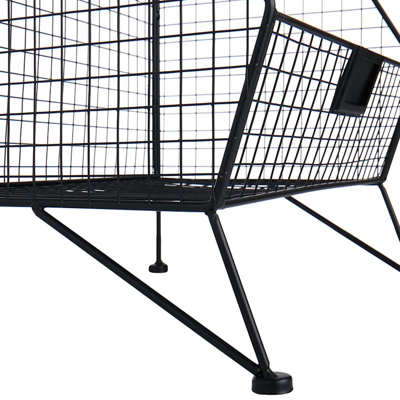 3-Tier Black Metal Mesh Shelf 6 3-Tier Black Metal Mesh Shelf - Image 4