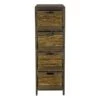 4-Tier Brown Wooden Shelf With Maize Drawers -Accent Furniture Shop 4 tier brown wooden shelf with maize drawers