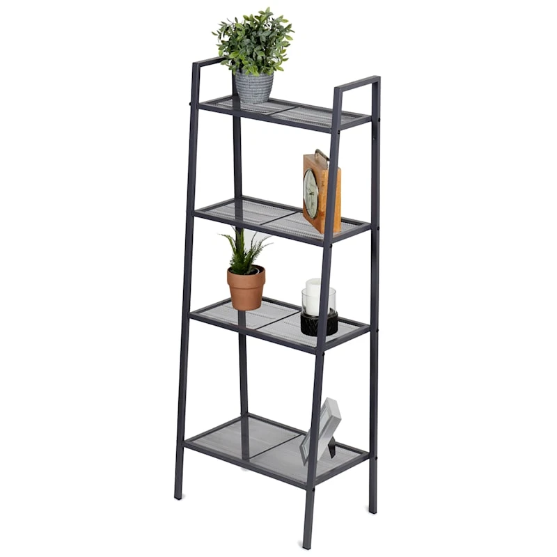 4-Tier Metal Rack, Grey 4 4-Tier Metal Rack, Grey - Image 2