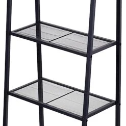 4-Tier Metal Rack, Grey 7 4-Tier Metal Rack, Grey -Accent Furniture Shop 4 tier metal rack grey 2