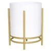 7.7in Metal Planter Stand White -Accent Furniture Shop 7.7in metal planter stand white