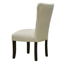 9-Button Natural Parson Dining Chair -Accent Furniture Shop 9 button natural parson dining chair 2