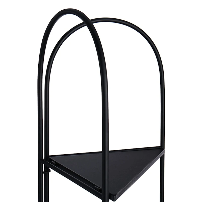 Alice Folding Corner Shelf, Black 7 Alice Folding Corner Shelf, Black - Image 5