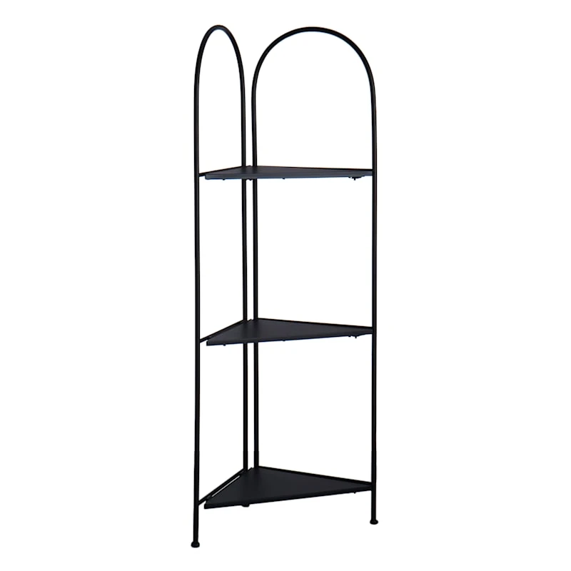 Alice Folding Corner Shelf, Black 3 Alice Folding Corner Shelf, Black