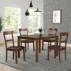 Anderson 5-Piece Dining Set, Walnut -Accent Furniture Shop anderson 5 piece dining set walnut 8