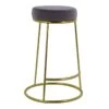 Ann Grey Velvet Counter Stool With Gold Base -Accent Furniture Shop ann grey velvet counter stool with gold base