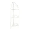 Antique White Scrolled Metal Folding Corner Shelf Rack, 51.5" -Accent Furniture Shop antique white scrolled metal folding corner shelf rack 51.5