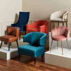 Aura Green Velvet Wrap Around Armchair With Brass Capped Legs 10 Aura Green Velvet Wrap Around Armchair With Brass Capped Legs -Accent Furniture Shop aura green velvet wrap around armchair with brass capped legs 3