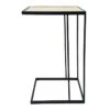 Black Metal C-Table With Light Wooden Top -Accent Furniture Shop black metal c table with light wooden top