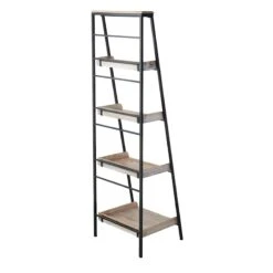 Black Metal Folding Rack With Wood Tray Layer -Accent Furniture Shop black metal folding rack with wood tray layer 2