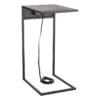 Black & Metal USB C Table 2 Black & Metal USB C Table -Accent Furniture Shop black metal usb c table