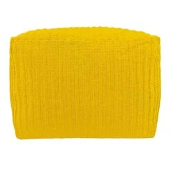 Bubble Dot Striped Pouf, Mimosa