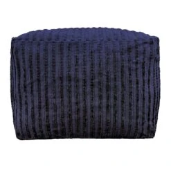 Bubble Dot Striped Pouf, Navy Blue