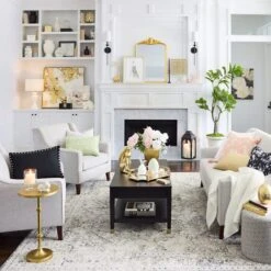 Calvin Gold Metal Accent Table, 22" 7 Calvin Gold Metal Accent Table, 22" -Accent Furniture Shop calvin gold metal accent table 22 2