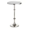 Calvin Silver Metal Accent Table, 22" 1 Calvin Silver Metal Accent Table, 22" -Accent Furniture Shop calvin silver metal accent table 22