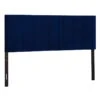 Chandler Channeled Navy Velvet King Headboard 1 Chandler Channeled Navy Velvet King Headboard -Accent Furniture Shop chandler channeled navy velvet king headboard