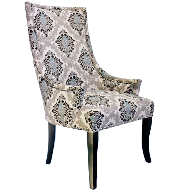 Chatham Damask Print Accent Chair 3 Chatham Damask Print Accent Chair