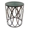 Copper Round Metal Side Table, Small