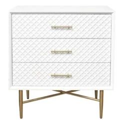 Crosby St 3-Drawer Studio Cabinet, White -Accent Furniture Shop crosby st 3 drawer studio cabinet white 1