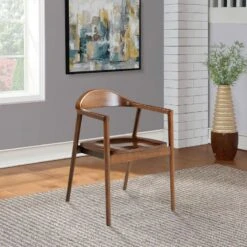 Crosby St Bishop Dining Chair, Brown -Accent Furniture Shop crosby st bishop dining chair brown 5