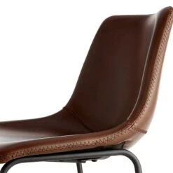 Crosby St Drake Espresso Brown Faux Leather Barstool -Accent Furniture Shop crosby st drake espresso brown faux leather barstool 3