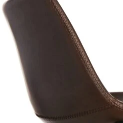 Crosby St Drake Espresso Brown Faux Leather Barstool -Accent Furniture Shop crosby st drake espresso brown faux leather barstool 4