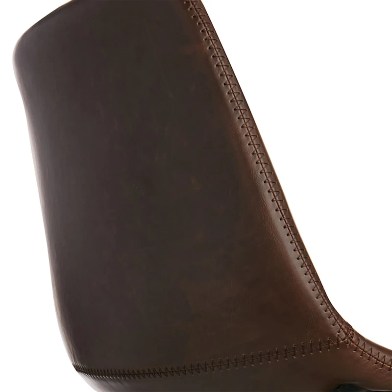Crosby St Drake Espresso Brown Faux Leather Counter Stool 7 Crosby St Drake Espresso Brown Faux Leather Counter Stool - Image 5