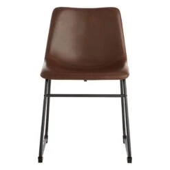 Crosby St Drake Espresso Brown Faux Leather Dining Chair -Accent Furniture Shop crosby st drake espresso brown faux leather dining chair 2