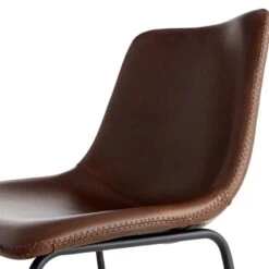Crosby St Drake Espresso Brown Faux Leather Dining Chair -Accent Furniture Shop crosby st drake espresso brown faux leather dining chair 3