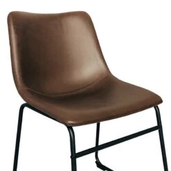 Crosby St Drake Espresso Brown Faux Leather Dining Chair -Accent Furniture Shop crosby st drake espresso brown faux leather dining chair 4