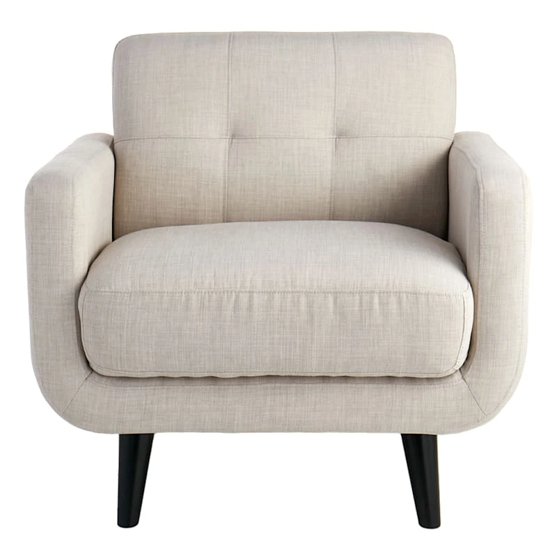 Crosby St Hadley Tufted Back Accent Chair, Taupe 4 Crosby St Hadley Tufted Back Accent Chair, Taupe - Image 2