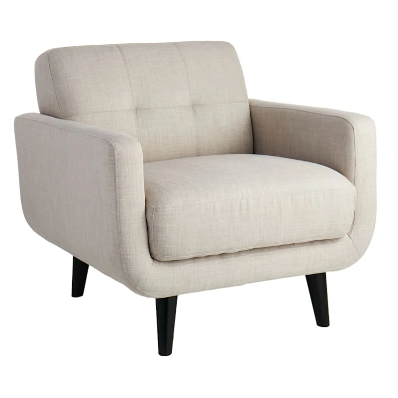 Crosby St Hadley Tufted Back Accent Chair, Taupe 3 Crosby St Hadley Tufted Back Accent Chair, Taupe