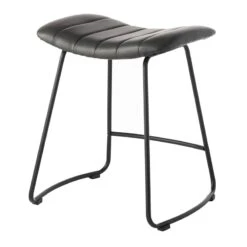 Crosby St Jude Black Backless Counter Stool, 24" -Accent Furniture Shop crosby st jude black backless counter stool 24 2