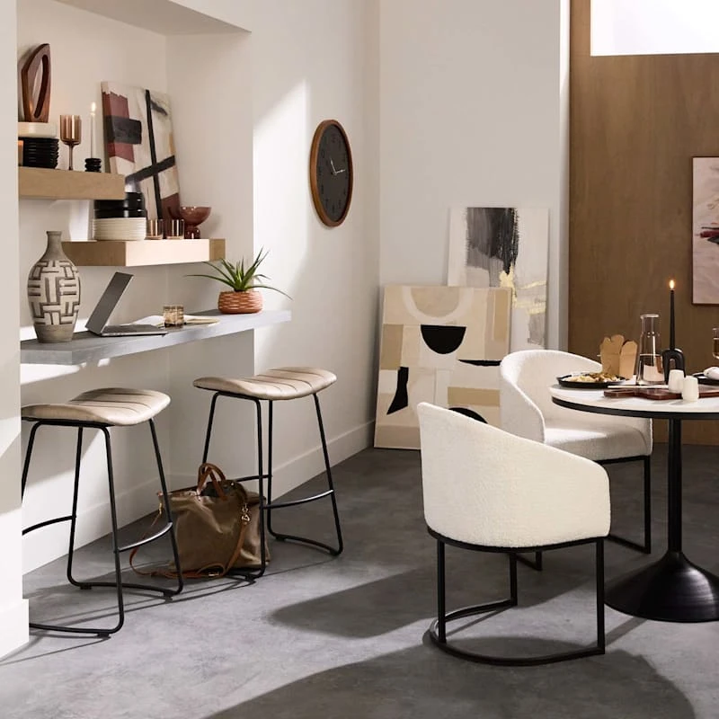 Crosby St Jude Grey Backless Barstool, 30" 7 Crosby St Jude Grey Backless Barstool, 30" - Image 5