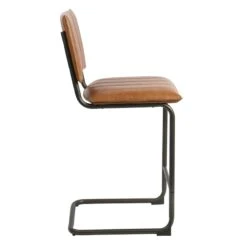 Crosby St Luka Faux Leather Counter Stool, Light Brown -Accent Furniture Shop crosby st luka faux leather counter stool light brown 2