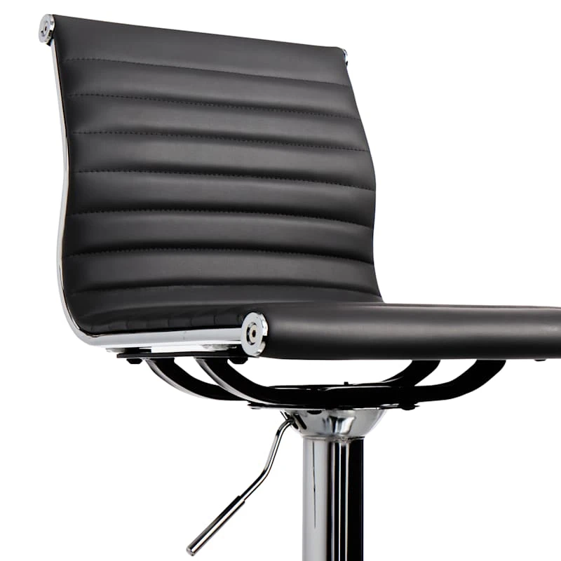 Crosby St Maxwell Adjustable Faux Leather Barstool, Grey 7 Crosby St Maxwell Adjustable Faux Leather Barstool, Grey - Image 5