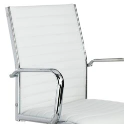 Crosby St Maxwell Adjustable Faux Leather Office Chair, White -Accent Furniture Shop crosby st maxwell adjustable faux leather office chair white 2