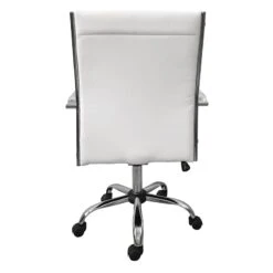 Crosby St Maxwell Adjustable Faux Leather Office Chair, White -Accent Furniture Shop crosby st maxwell adjustable faux leather office chair white 3