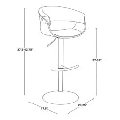 Crosby St Modern Vintage Barstool, Grey -Accent Furniture Shop crosby st modern vintage barstool grey 7