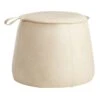 Crosby St Rowan Cream Faux Leather Ottoman -Accent Furniture Shop crosby st rowan cream faux leather ottoman