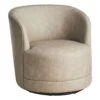 Crosby St Sawyer Grey Faux Leather Swivel Chair -Accent Furniture Shop crosby st sawyer grey faux leather swivel chair
