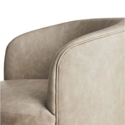 Crosby St Sawyer Grey Faux Leather Swivel Chair 9 Crosby St Sawyer Grey Faux Leather Swivel Chair -Accent Furniture Shop crosby st sawyer grey faux leather swivel chair 3