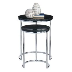 Crosby St Set Of 2 Essex Black Marble Nesting Tables 8 Crosby St Set Of 2 Essex Black Marble Nesting Tables -Accent Furniture Shop crosby st set of 2 essex black marble nesting tables 2