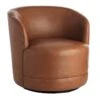 Crosby St Swivel Faux Leather Tub Chair 1 Crosby St Swivel Faux Leather Tub Chair -Accent Furniture Shop crosby st swivel faux leather tub chair