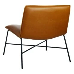 Crosby St Zoey Faux Leather Accent Chair, Camel -Accent Furniture Shop crosby st zoey faux leather accent chair camel 1