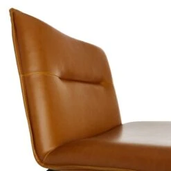 Crosby St Zoey Faux Leather Accent Chair, Camel -Accent Furniture Shop crosby st zoey faux leather accent chair camel 3